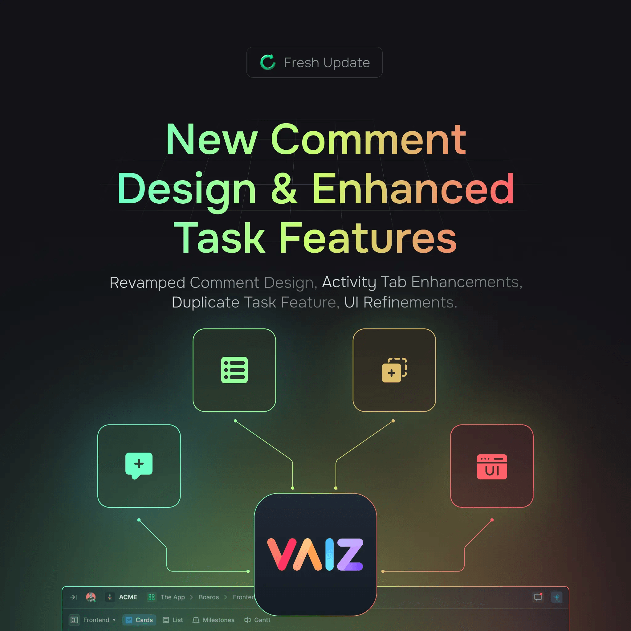 Improved Comments & Task Duplication Features