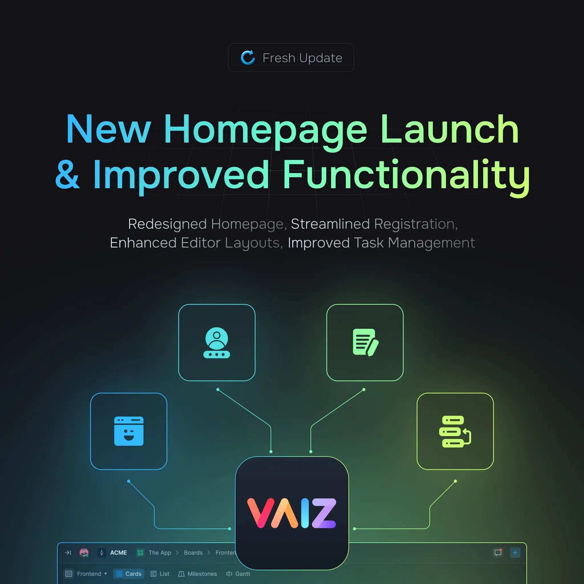 New Homepage and Improved Functionality